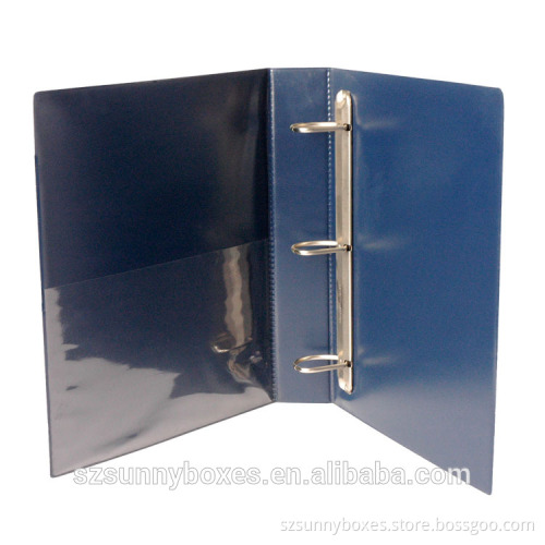 Wholesale PVC Printing 3 Ring Binder Decorative File Folder With Inner Pocket